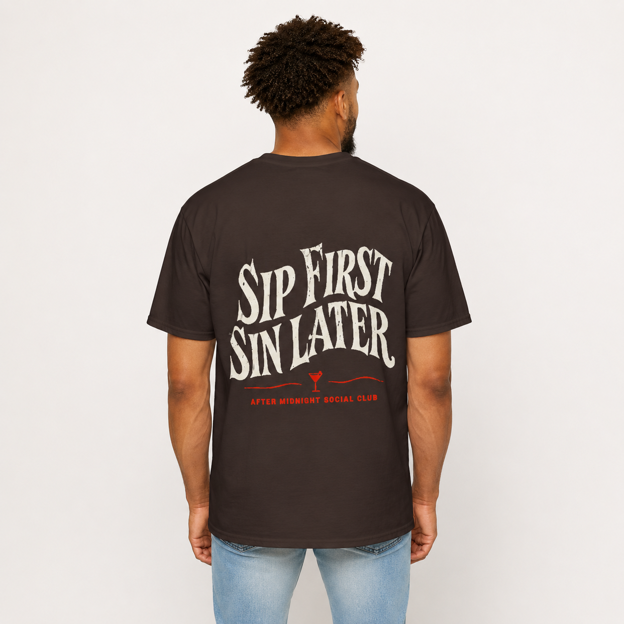 Sip First Sin Later Shirt, Funny Drinking Tee, Adult Humor Party Shirt, Bar Night Graphic Tee, Bachelorette Club Shirt