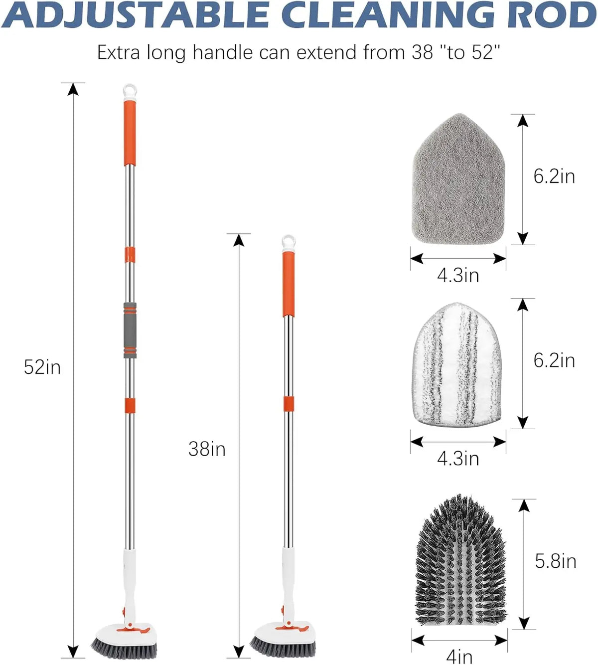 Telescoping Shower Wall Scrubber